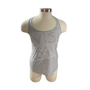 Evisu Men Heather Grey Evisu Osaka Print Racerback Tank T-Shirt Sz S Patch Japan